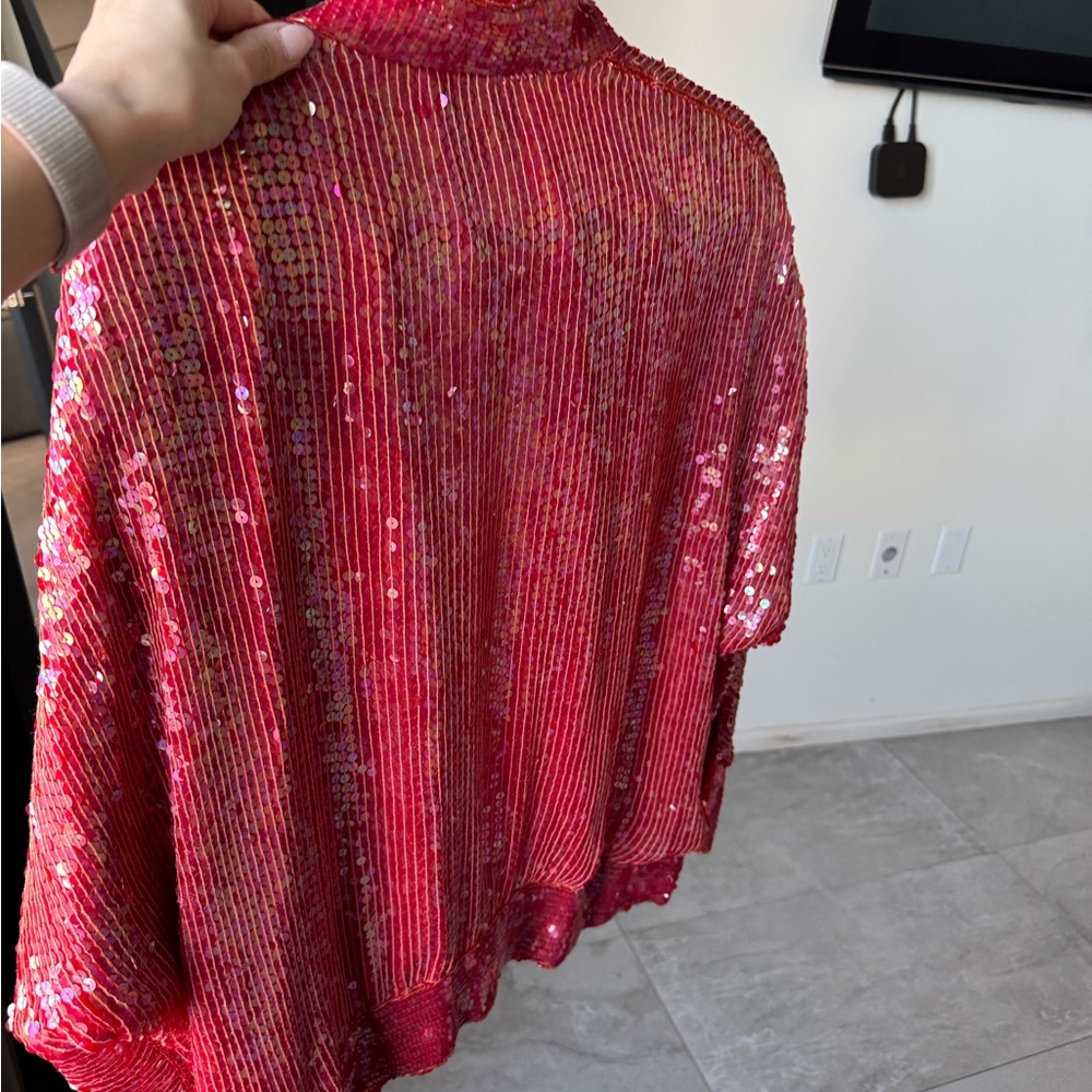 Stunning Red Sequin Jacket - image 6
